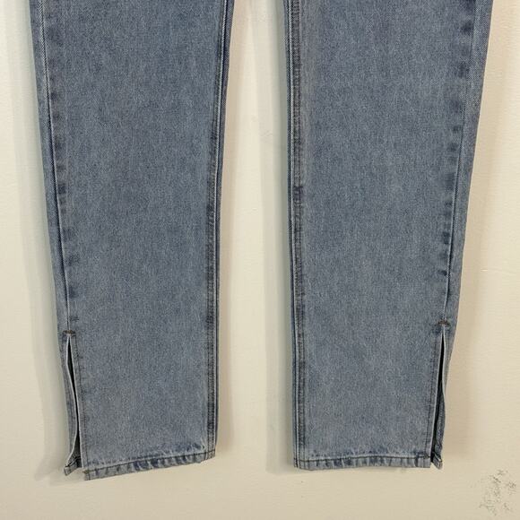 DISSH Denim Vinnie Blur Split Hem Straight Jeans Size 8 Light Blue High Rise - Picture 4 of 12